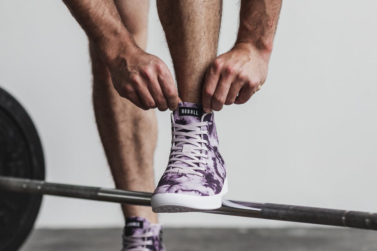 Nobull High-Top Tie-Dye Canvas Men's Trainers Purple | Australia (UK7860)